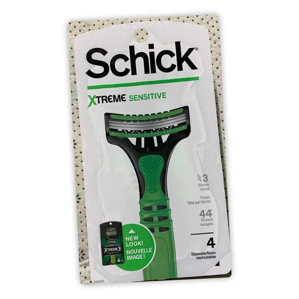 Schick Xtreme Sensitive 4 Disposable‎ Razors, Pack Of 3